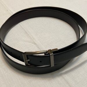 Black/Brown Reversible Dress /Casual Bonded Leather Large Mens Belt Size 54